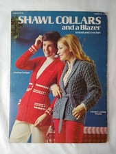 Rare Leisure Arts Crochet Knit Pattern Leaflet 33 Shawl Collars Blazer Cardigan