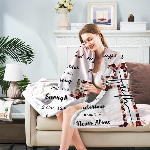 Christian Gifts for Women Christian Blanket for Women Christian Birthday Gift... - Picture 6 of 8