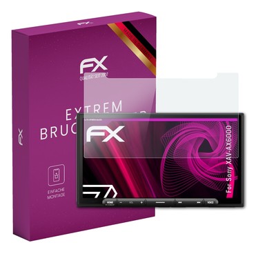 atFoliX Glasfolie für Sony XAV-AX6000 Displayfolie 9H Schutzpanzer