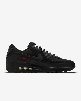 NIKE AIR MAX 90 BLACK RED WHITE MEN