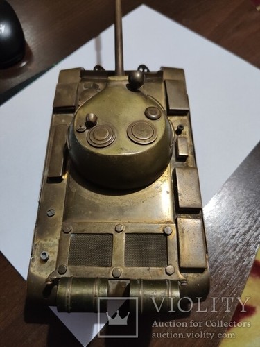 Tank model T-43 of the Second World War of the USSR. Handmade.Vintage Exclusive. - Picture 3 of 6