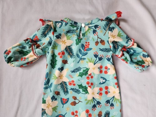 Conjunto de mono floral de una pieza con volantes de ropa Marie Nicole niñas 3-6 meses - Imagen 9 de 12
