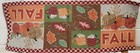 Long Tapestry Table Runner, 12"x70",FALL,HARVEST PATCHWORK, LEAVES & PUMPKINS,HC
