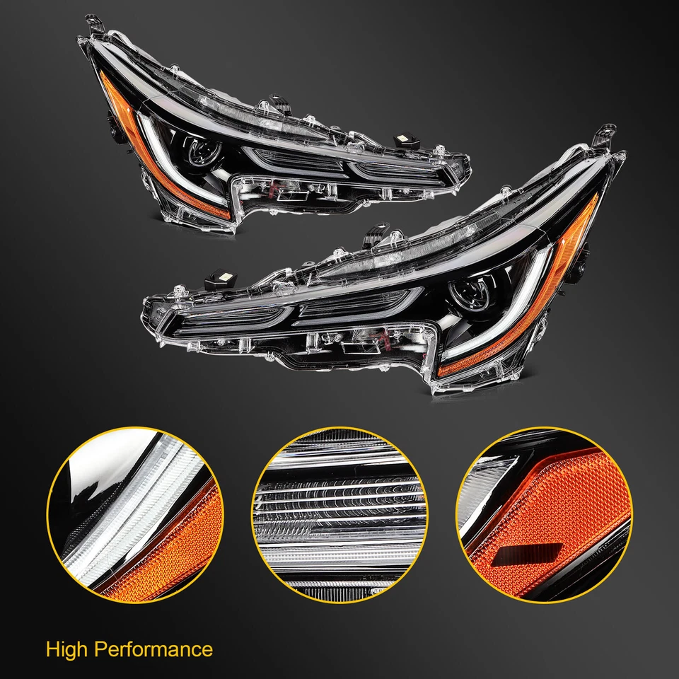 Pair Full LED Projector Headlight For Toyota For Corolla SE XLE XSE 2019-2022 - Image 2 of 4