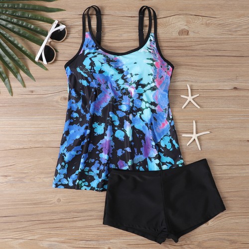 Neu Damen Tankini Kordelzug Badeanzug Badeanzug Strandbekleidung Bademode Übergröße - Bild 22 von 25