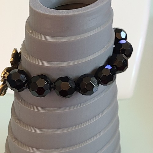 Heidi Daus 8 INCH TOGGLE FLOWER FLORAL BRACELET BLACK FACETED BEADS MULTICOLORS - Picture 7 of 24