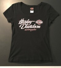 USED VINTAGE WOMEN'S M MEDIUM HARLEY DAVIDSON WOODSTOCK USA MADE!