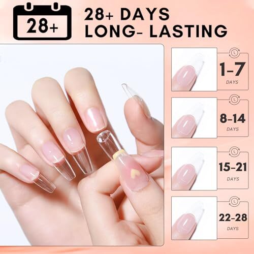 Solid Nail Glue Gel for False Nail Tips Glue Gel 0.5 floz Lamp Curing Clear - Picture 6 of 7