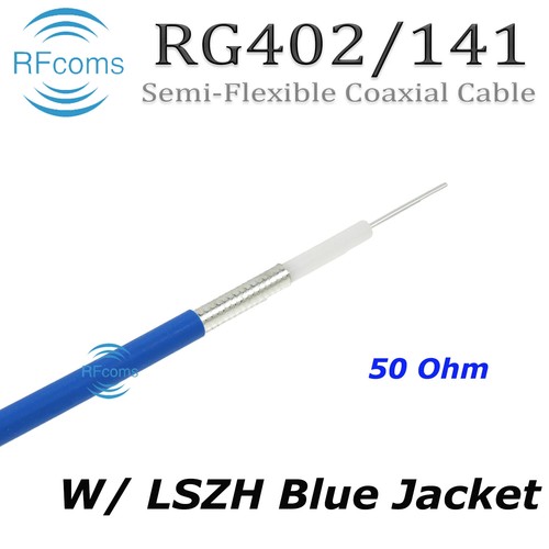 1M/3FT RFcoms 141-50 50 Ohm Semi flexible coaxial cable RG402 .141 50 Ohms cable - Picture 19 of 21