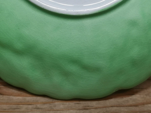 Vintage Carlton Ware Lobster Side Salad Green Lettuce Leaf Plate 19cm Diameter - Picture 8 of 10
