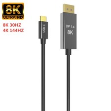 Thunderbolt 3 USB C DisplayPort Cable 8K 60Hz USB Type C 3.1 to DP 1.4 Adapter