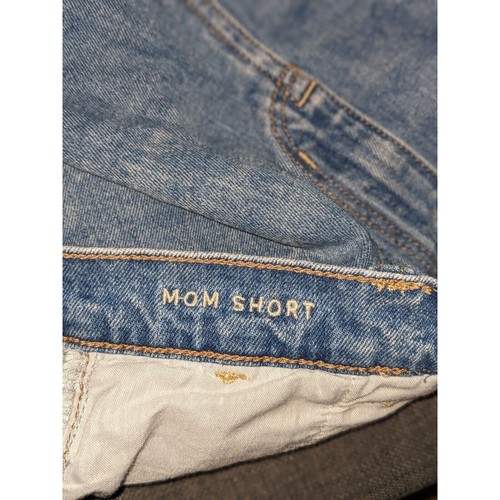 American Eagle Damengröße 6 Mom Shorts hoher Bund blau Denim Jeans mit Bündchen - Bild 5 von 8