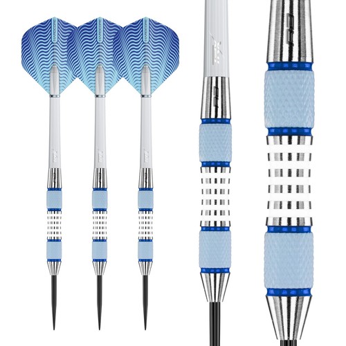 RED DRAGON Stag Tungsten Blue Steeltip Darts Set 26g,28g,30g , Flights&Stems - Picture 7 of 11