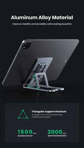 Desktop Mobile Phone Tablet Holder Metal Adjustable Portable Laptop Stand Holder - Picture 4 of 16