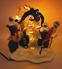 Disney NIGHTMARE BEFORE CHRISTMAS Halloween Decor LightUp Sandy Claus Graveyard