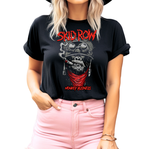 SKID ROW Monkey Business Metal Rock Band T-Shirt Black S-3XL - Picture 3 of 5