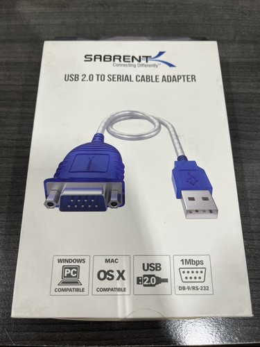 Sabrent USB 2.0 to Serial (9-Pin) DB-9 RS-232 Converter Cable (CB-DB9P)