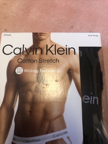 Calvin Klein Underwear Men CK Stretch 3-Pack Jock Strap Black, NEW Size Small - Picture 2 of 8