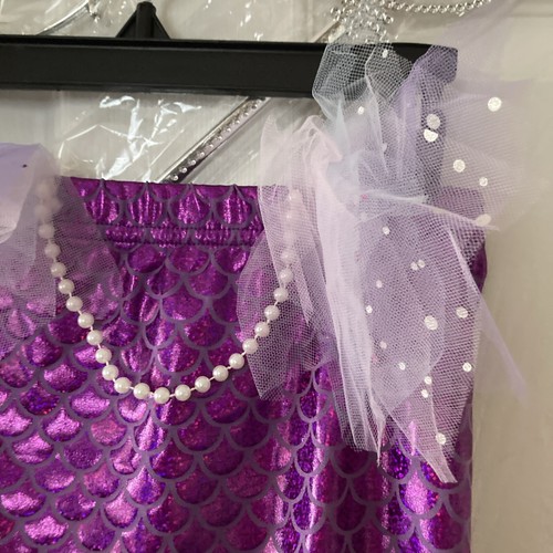 Girls Tutu Princess Party Dress Size L ( 6-10) Purple Sequence + Crown& Wand NEW - Picture 10 of 16