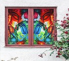 3D Red Woman A427 Window Film Print Sticker Cling Stained Glass UV Zoe