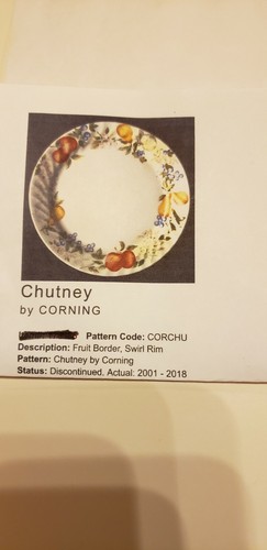 Platos de cena de 20 piezas ensalada Corelle Corning Chutney remolino platos cosecha de frutas - Imagen 9 de 9