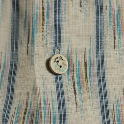 Tommy Bahama Hemd Herren mittelblau Seidenmischung Island Zone gestreift kurzarm - Bild 4 von 12