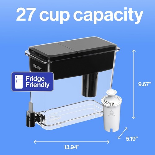 Brita UltraMax 27-Cup Water Dispenser Black BPA-Free w/ Standard Filter - Picture 11 of 15