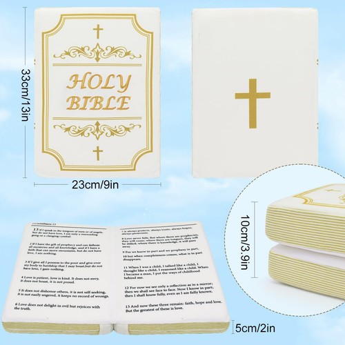 Bible Pillow Book Plush That Opens Christian Holy Bible Stuff Religious Party... - Picture 2 of 7
