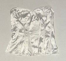 Womens Pretty Little Thing White Strapless Corset Size 2 Small Party Top