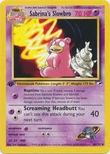 Pokemon Card - Gym Heroes 60/132 - SABRINA'S SLOWBRO (unc) **1st Edition** - NM