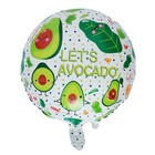  10 Pcs Birthday Party Balloon Happy Foil Balloons Avocado Pattern