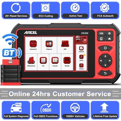ANCEL DS300 Professional Car OBD2 Scanner with ECU Coding & Full System Scan