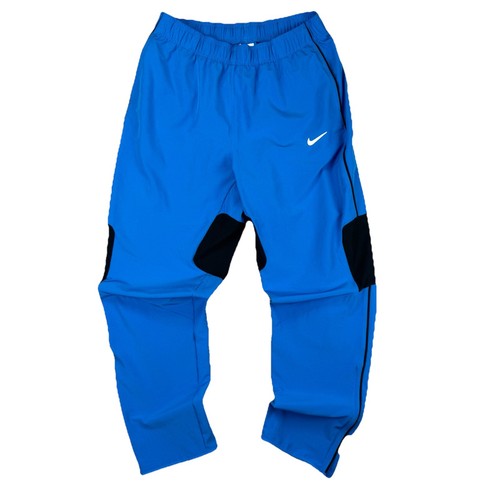 Nike Men's Court Advantage Tennis Pants Sz L Blue Dri-Fit Ankle Zips 29" Inseam