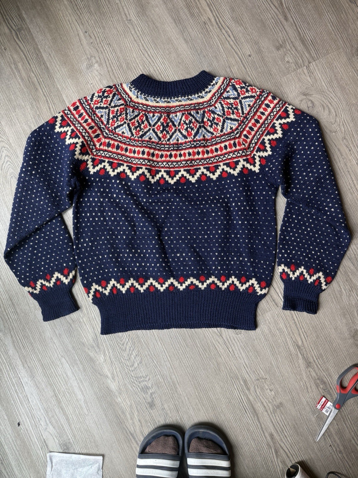 Vintage Abercrombie & Fitch Paul Mage Denmark Wool Fair Isle Nordic Sweater image 2