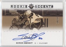 2021 Upper Deck Ultimate Collection Rookie Accents 34/99 Simon Benoit Auto 06jk