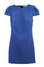 Alice + Olivia Sheath Dress Women 2 Blue Black Lace Cap Sleeve Wedding Event New