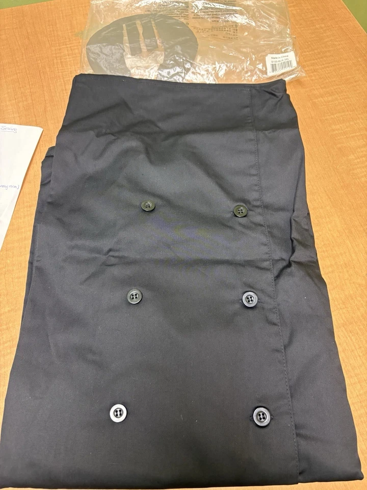 Uniforme Chef Works para Hombres 3XL Chaqueta Completa con Cremallera Negra Estilo Moderno Foto 3 de 3