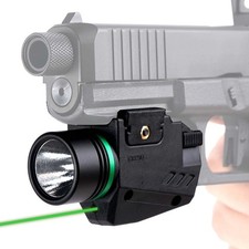 Combo táctico verde láser linterna LED mira de punto para pistola montaje en riel de 20 mm