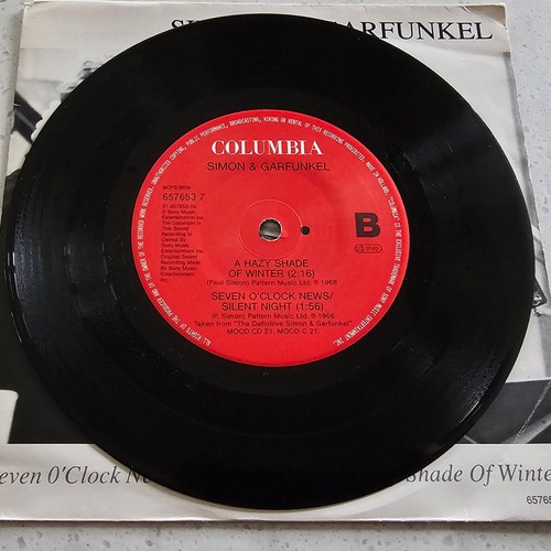 Simon & Garfunkel (e) Seven O'Clock News / Silent Night / A Hazy Shade Of - 7" - Bild 5 von 6