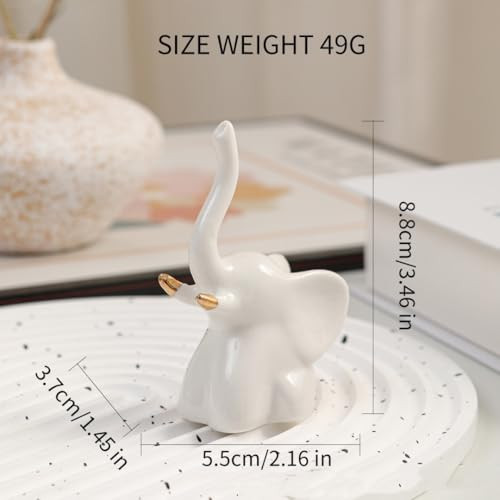 Ceramic Elephant Home Décor Accents for Shelves, Coffee Table, Living Room - - Picture 7 of 7
