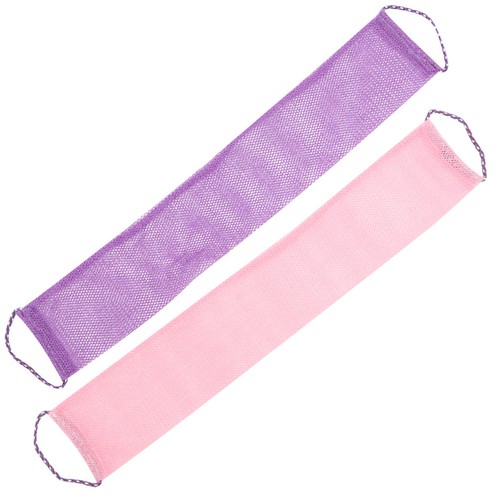 2 Pezzi Asciugamano Bagno Rete Africana Esfoliante Corpo Scrubber Materiale Chinlon - Foto 11 di 12