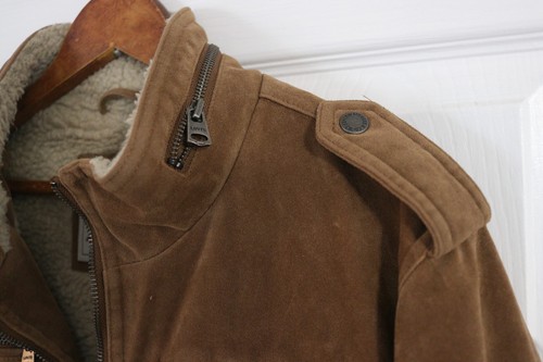 Levis Jacke Gr. M braun Sherpa gefüttert Trucker Faux Wildleder Western Bomber Cafe - Bild 7 von 9