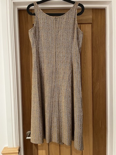 Vintage Valentino MissV Gold / Brown Dress, Size 10, Made In Italy. 1980s - Picture 3 of 5