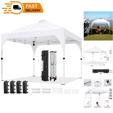 Instant Pop Up Canopy Tent 10x10 - Ideal for Weddings, Camping, and Beach Events