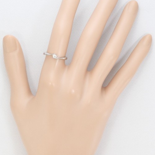 Jewelry Japanese brand 10K White gold ring 10 size Diamond Free shipping Used - Picture 3 of 6
