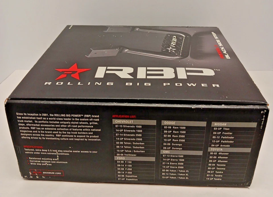 RBP Rebel-1 Black Cast Aluminum Hoop Truck Side Steps — 第 2/4 张图片