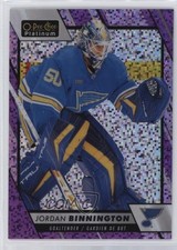 2023-24 O-Pee-Chee Platinum Violet Pixels 56/299 Jordan Binnington #185 0nr3