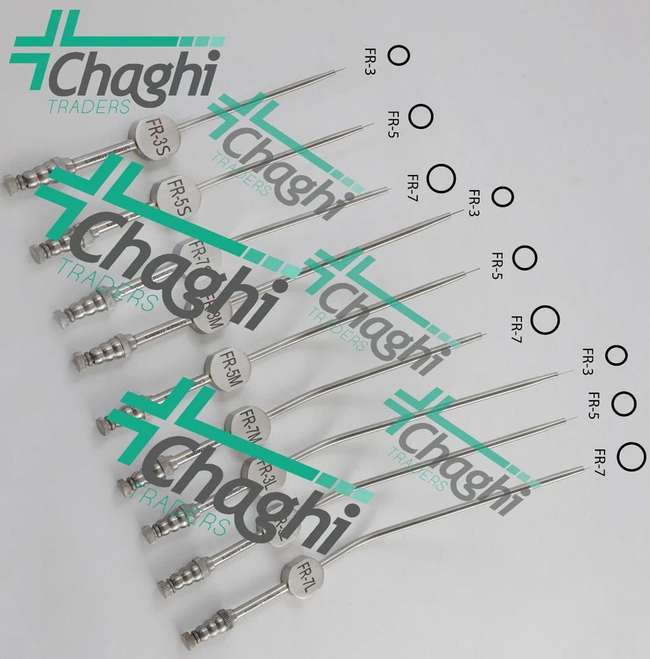 Fukushima Teardrop Suction Tube Fr 3,5,7 Small & Medium & Large 9PCs Set Chaghi - Image 2 of 4