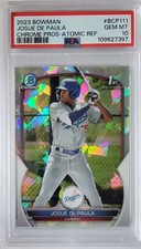 Josue De Paula 2023 Bowman Chrome 1st Atomic Refractor PSA 10 #BCP-111 Dodgers