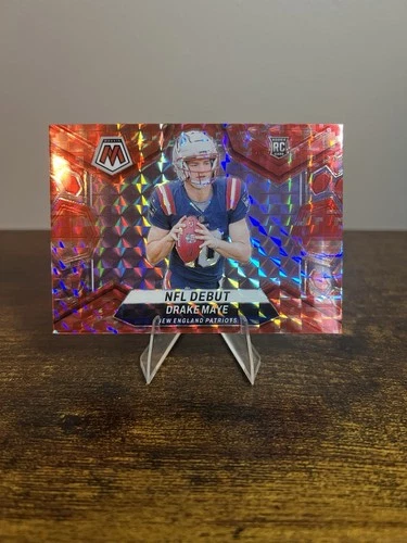 2024 Panini Mosaic - NFL Debut Drake Maye #273 Red Camo Mosaic Prizm (RC)